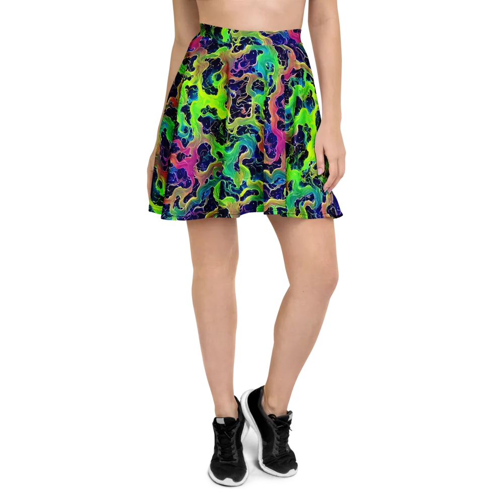 Tidal Metamorphosis on Skater Skirt — Front
