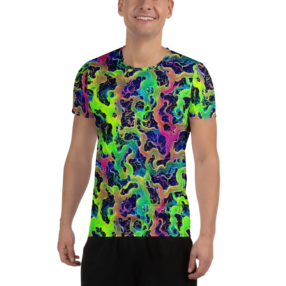 Tidal Metamorphosis on Men's Athletic T-Shirt — Front