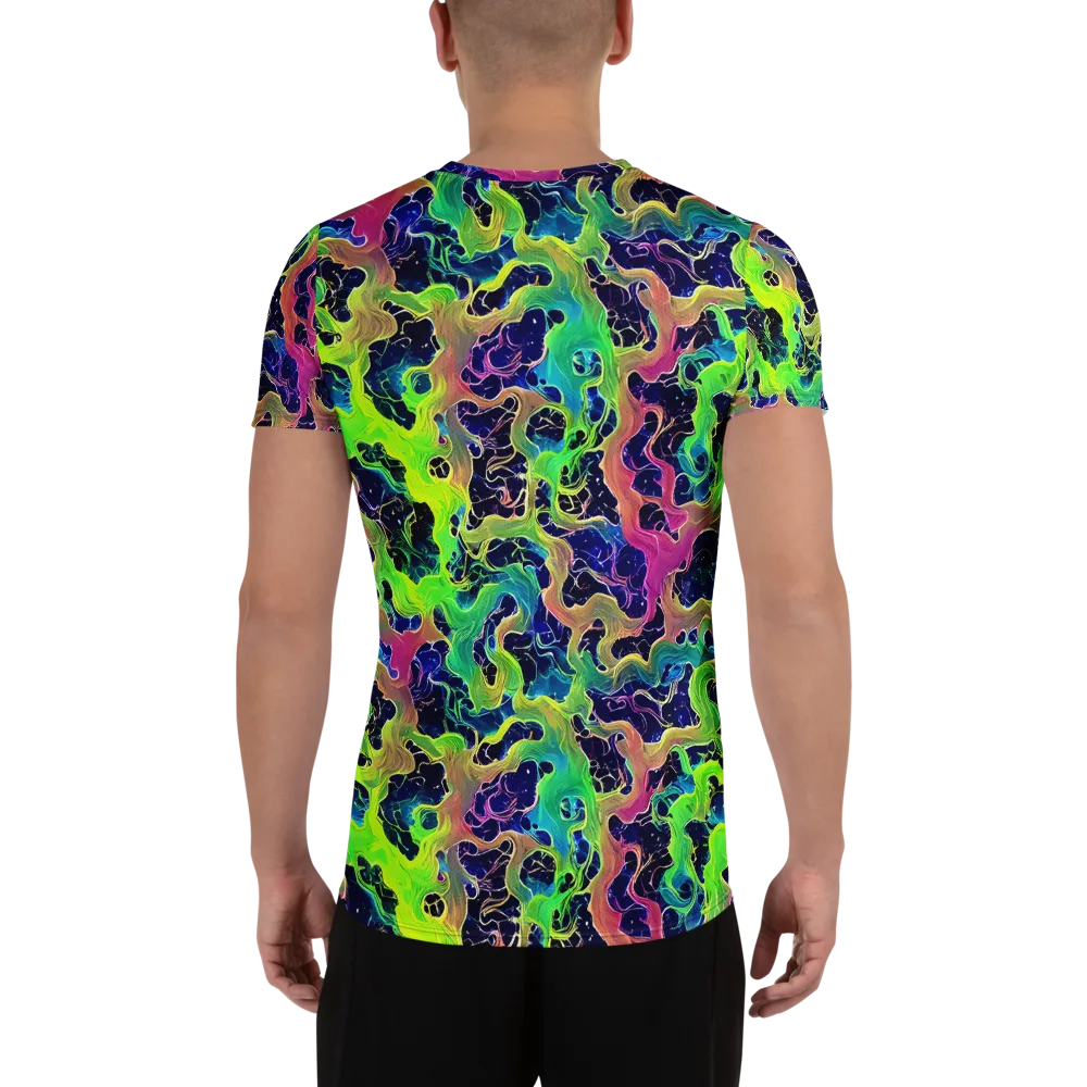 Tidal Metamorphosis on Men's Athletic T-Shirt — Back