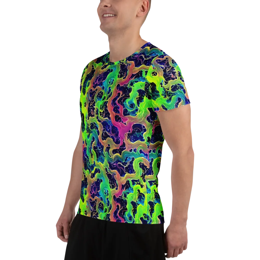 Tidal Metamorphosis on Men's Athletic T-Shirt — Left
