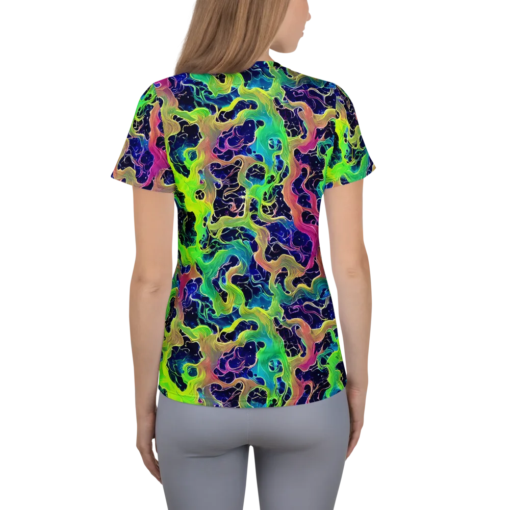Tidal Metamorphosis on Women's Athletic T-Shirt — Back