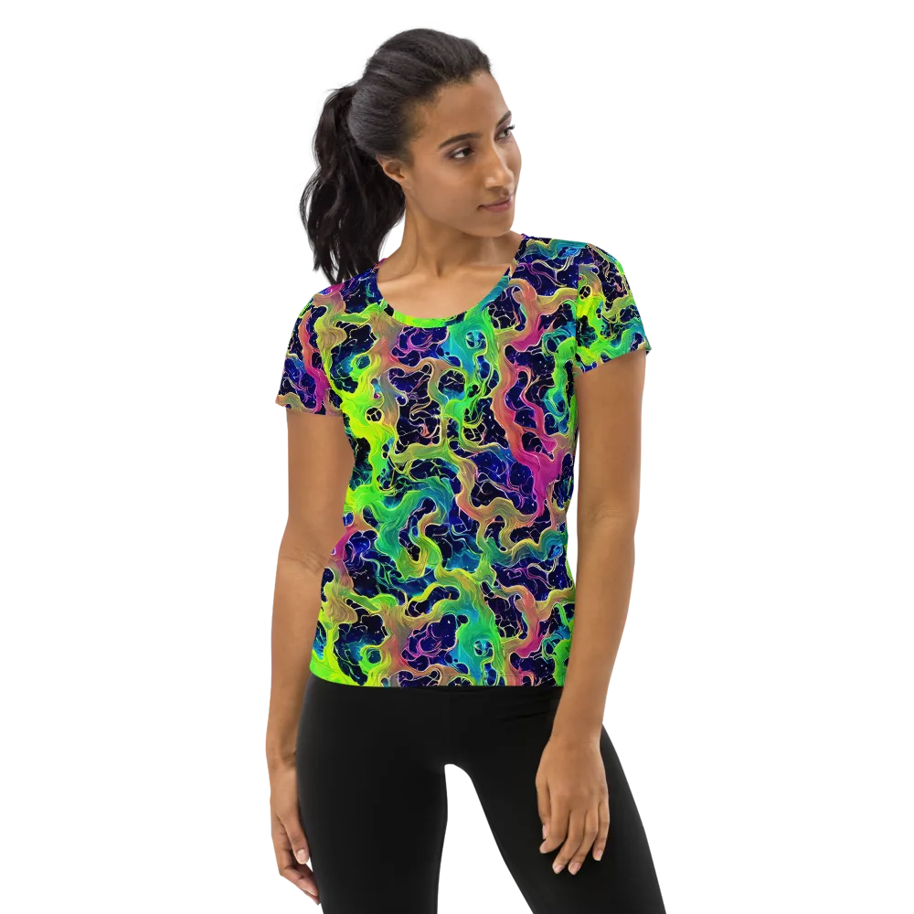 Tidal Metamorphosis on Women's Athletic T-Shirt — Front