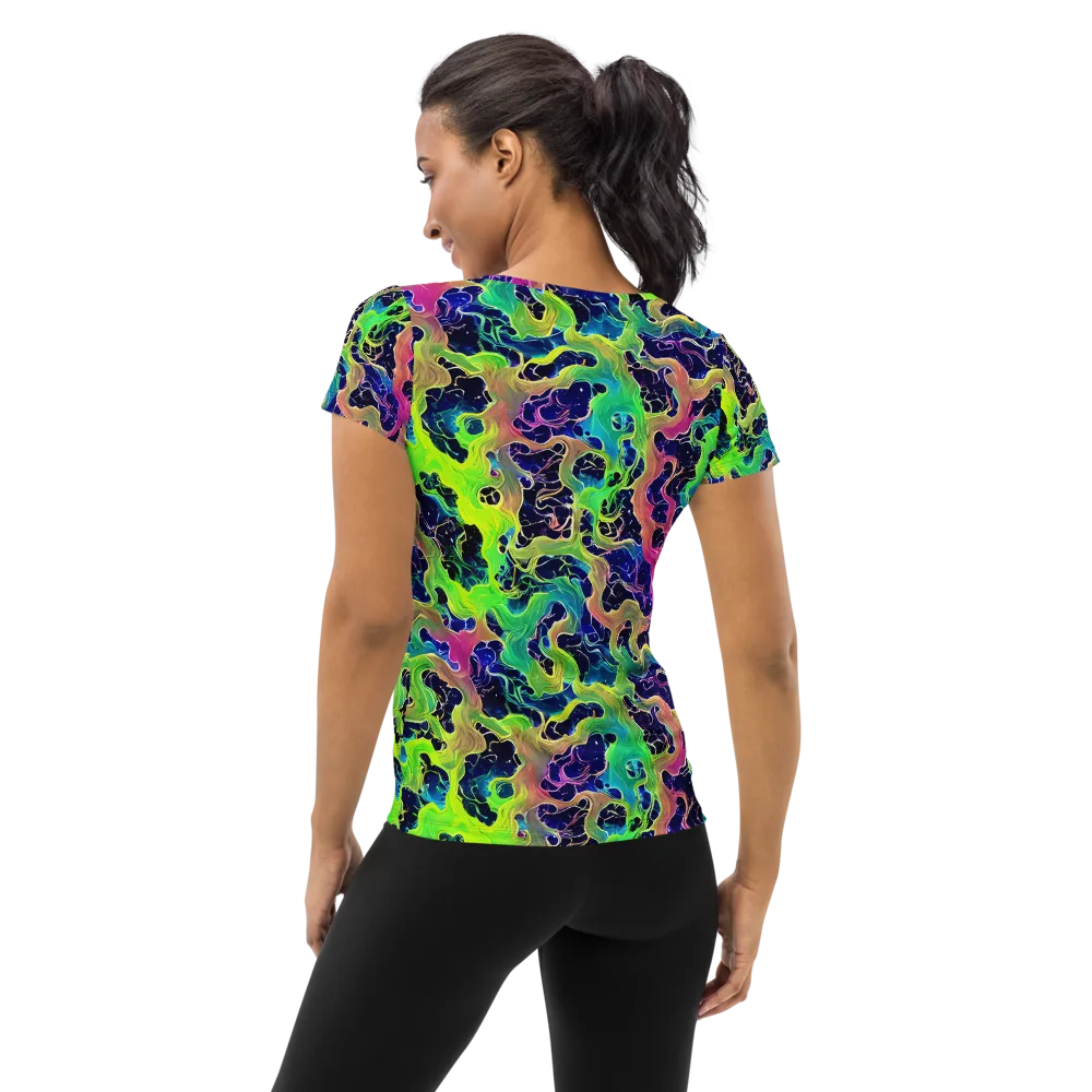 Tidal Metamorphosis on Women's Athletic T-Shirt — Back