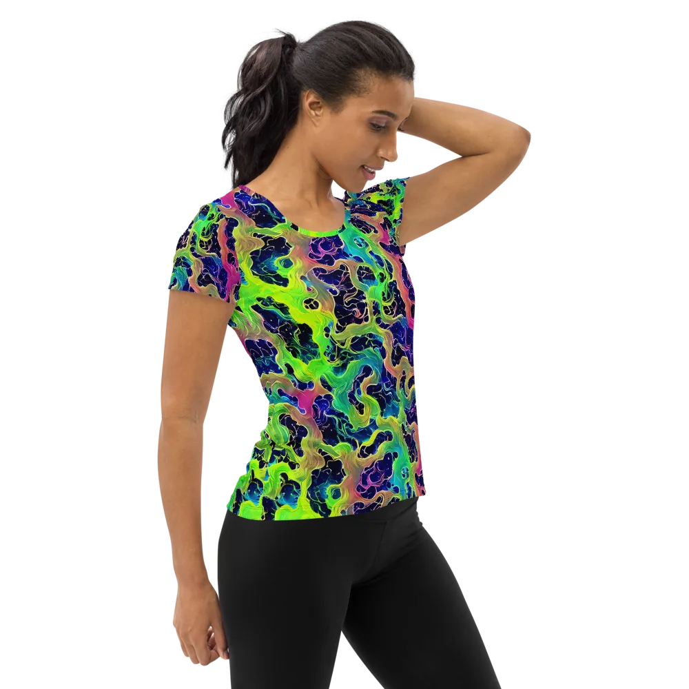 Tidal Metamorphosis on Women's Athletic T-Shirt — Right