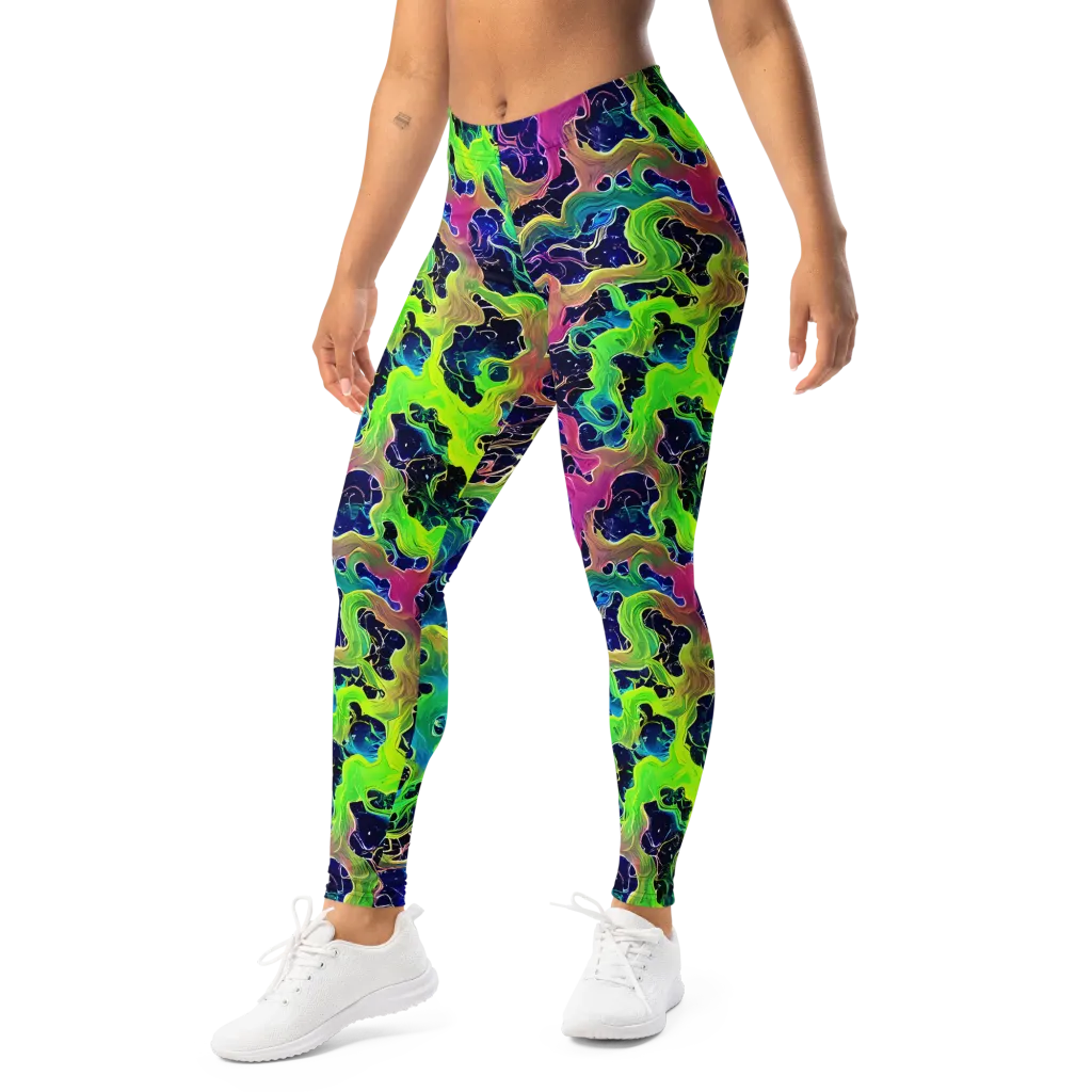 Tidal Metamorphosis on Leggings — Left Front