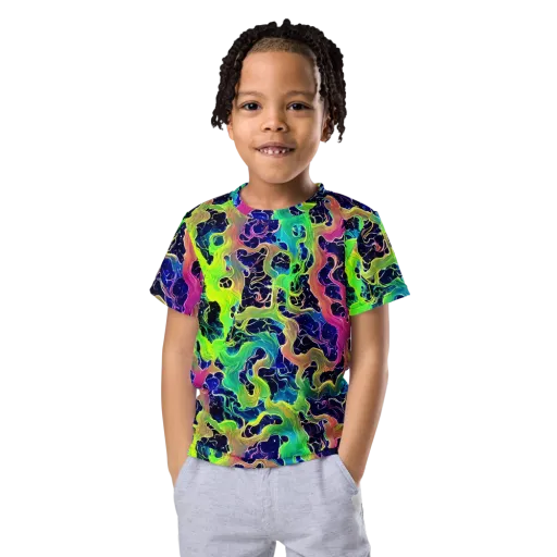 Tidal Metamorphosis on a Kids Crew Neck T-Shirt