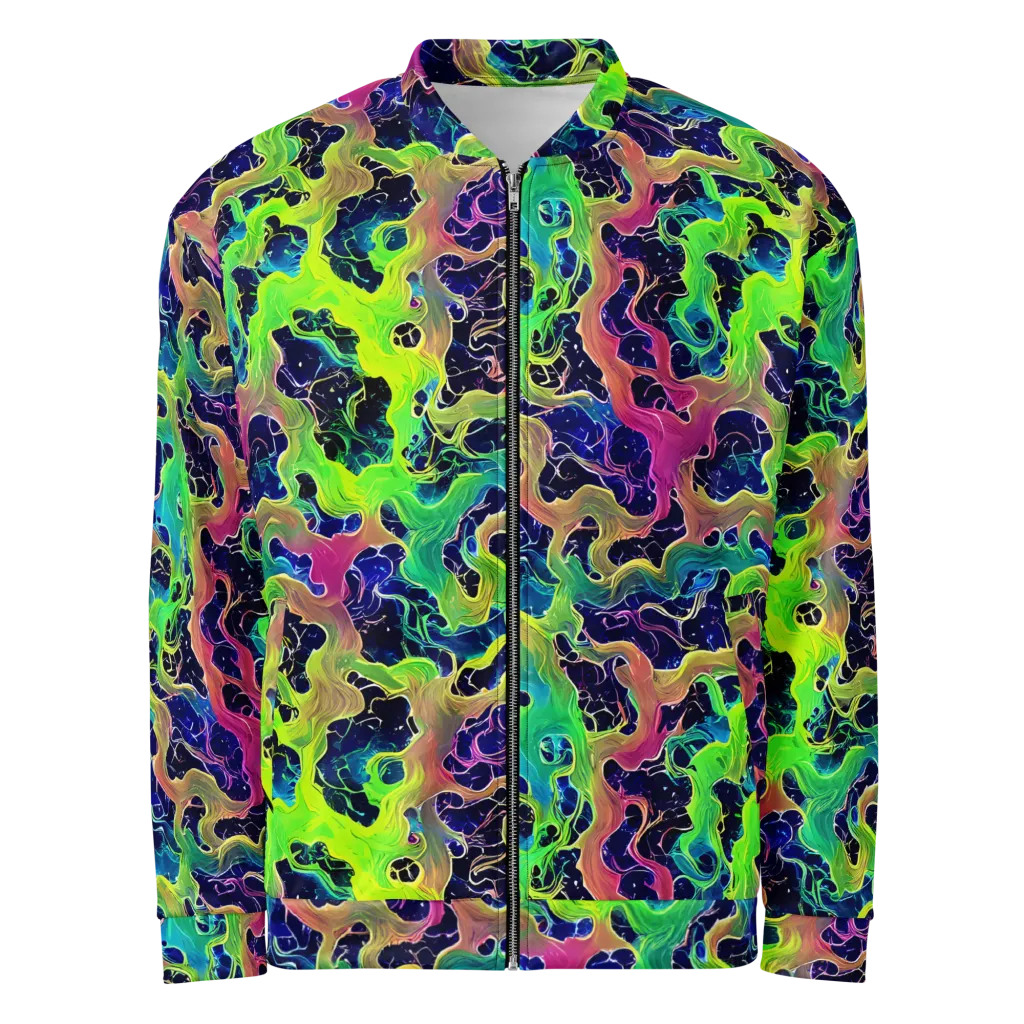 Tidal Metamorphosis on Bomber Jacket — Front