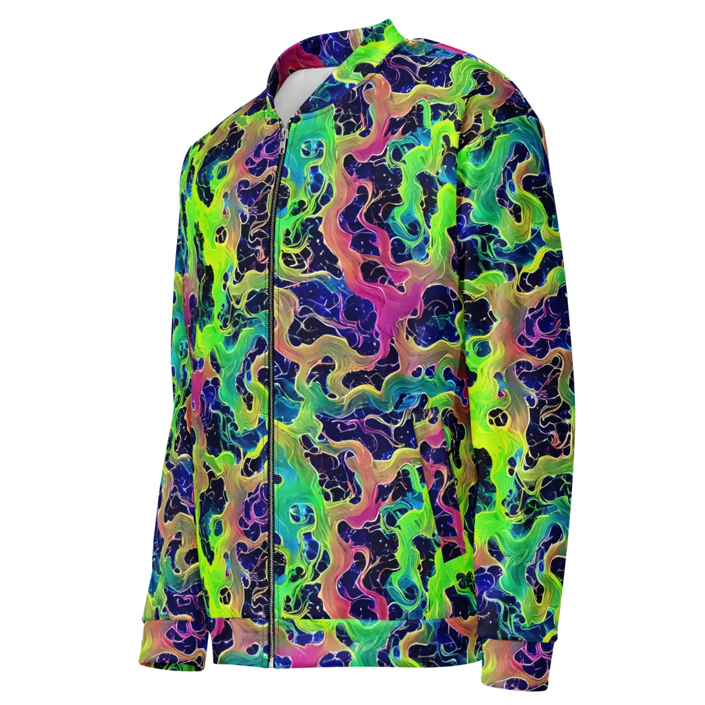 Tidal Metamorphosis on Bomber Jacket — Left Front