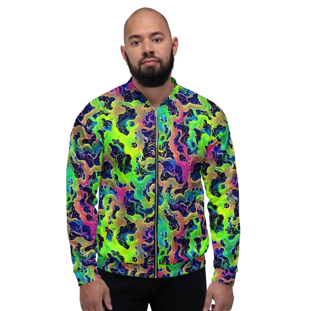 Tidal Metamorphosis on Bomber Jacket — Front