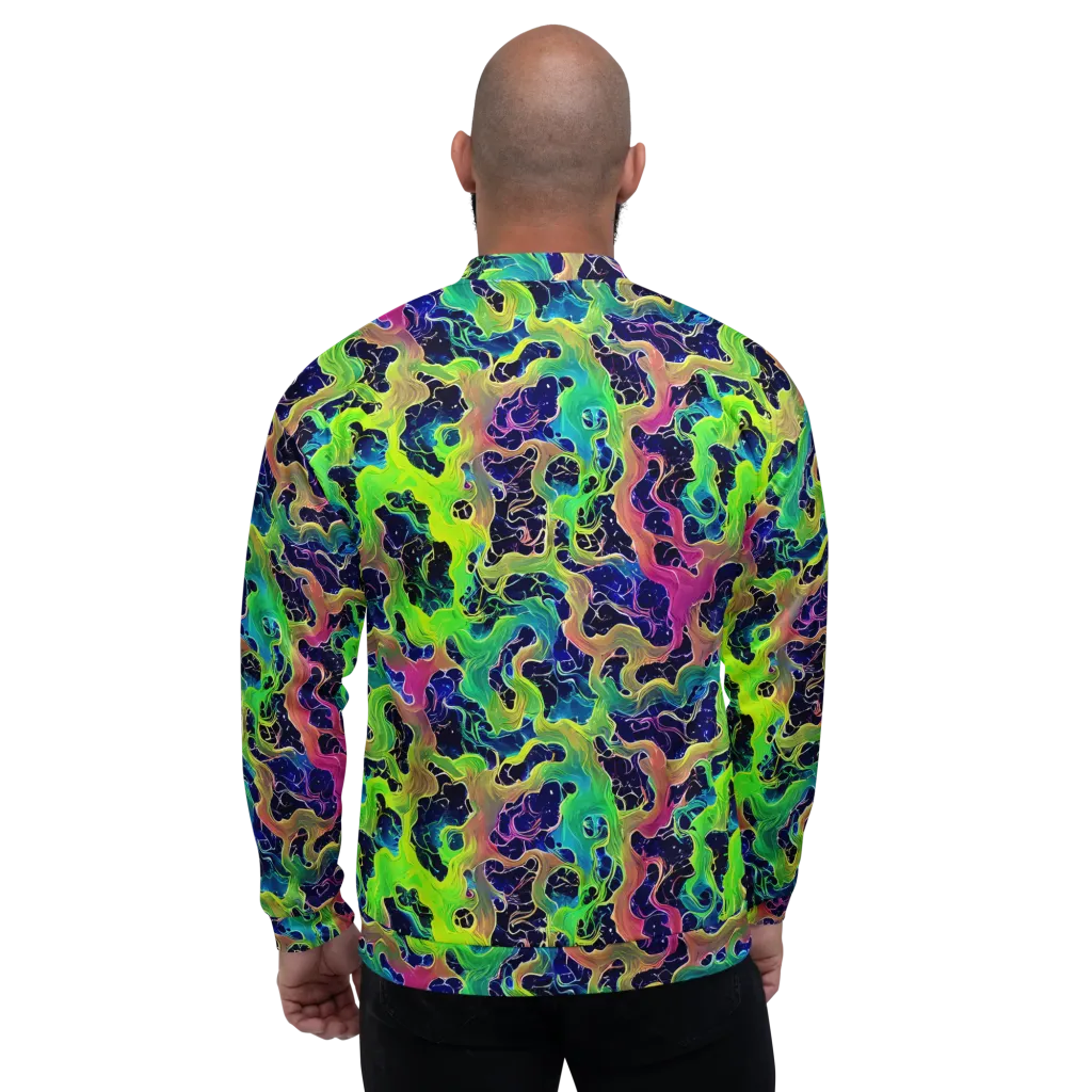 Tidal Metamorphosis on Bomber Jacket — Back