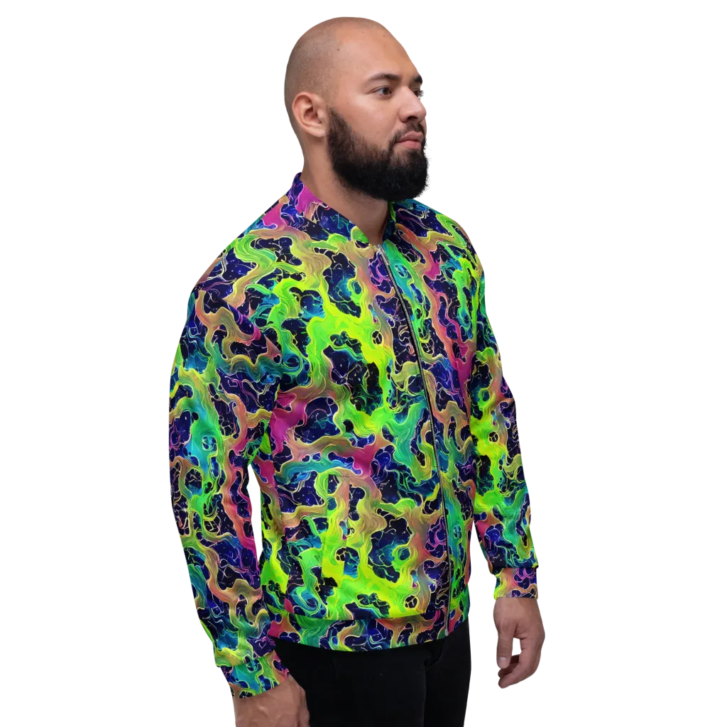 Tidal Metamorphosis on Bomber Jacket — Right