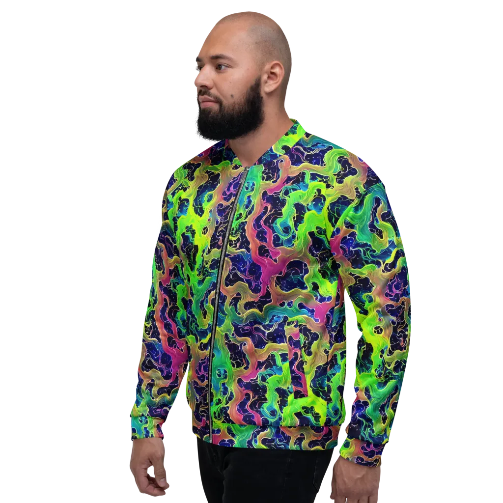Tidal Metamorphosis on Bomber Jacket — Left