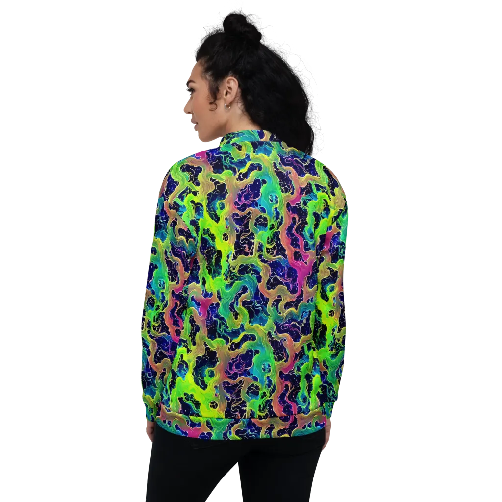 Tidal Metamorphosis on Bomber Jacket — Back