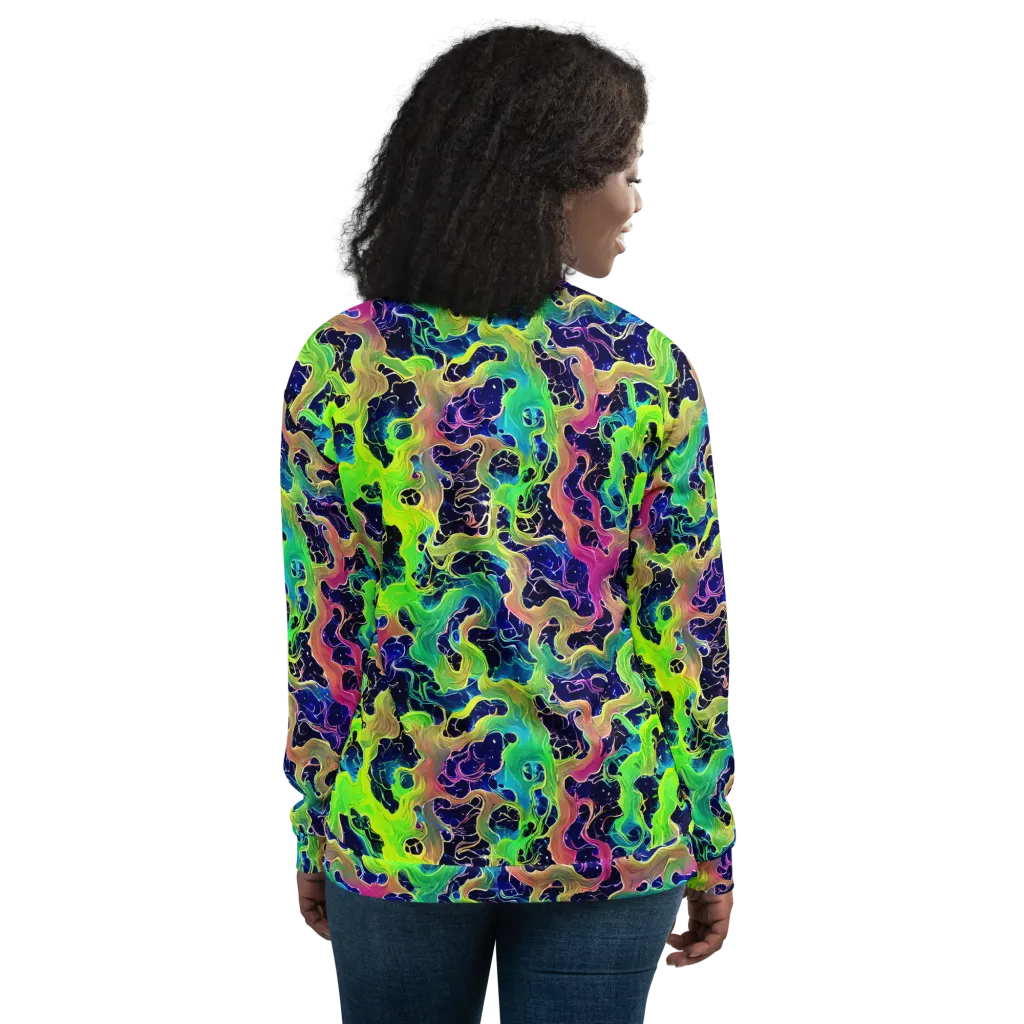 Tidal Metamorphosis on Bomber Jacket — Back