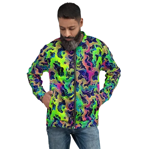 Tidal Metamorphosis on a Bomber Jacket