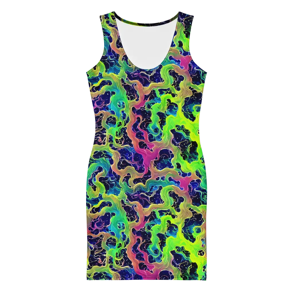 Tidal Metamorphosis on Bodycon Dress — Front