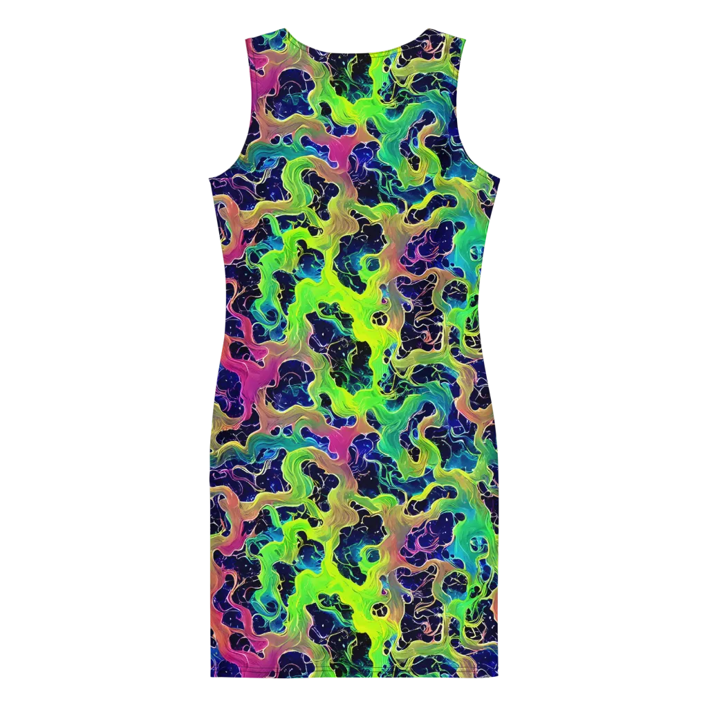 Tidal Metamorphosis on Bodycon Dress — Back