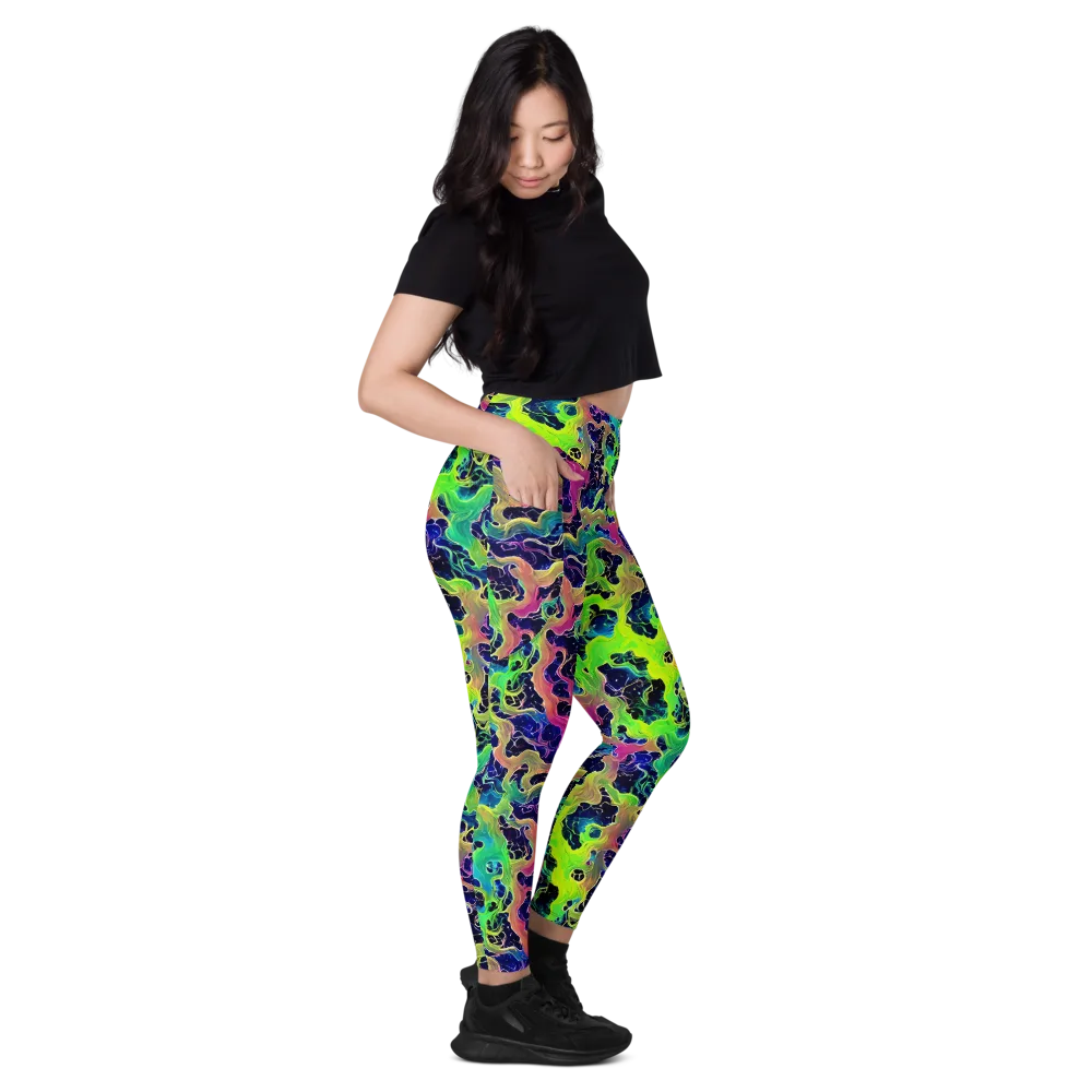 Tidal Metamorphosis on Leggings with Pockets — Right