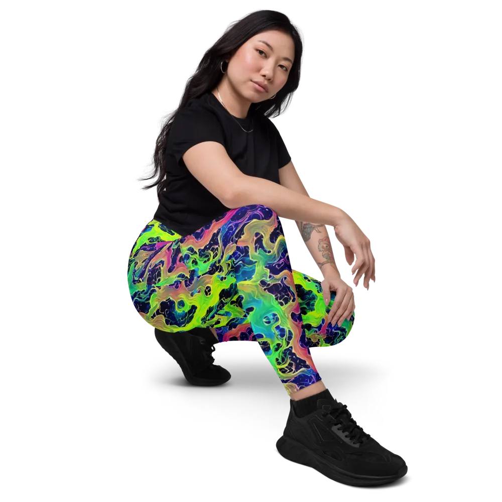 Tidal Metamorphosis on Leggings with Pockets — Right Front