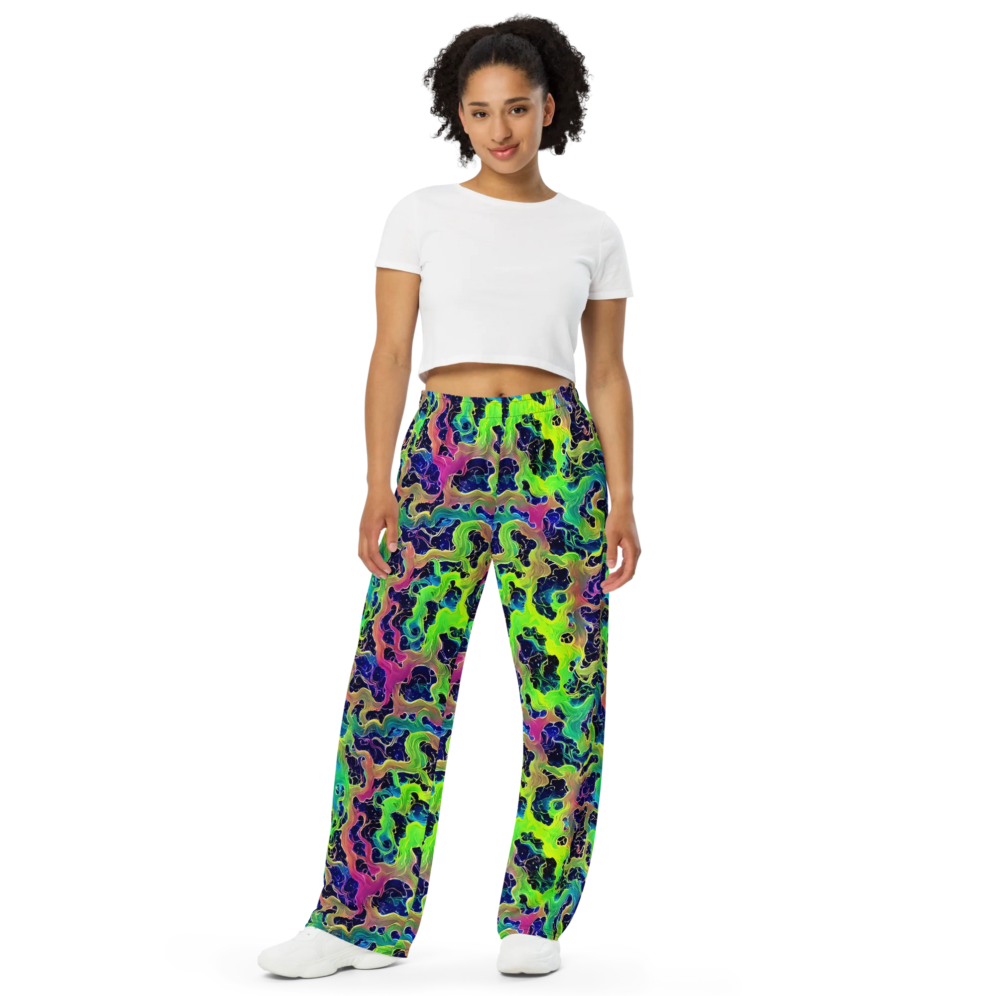 Tidal Metamorphosis on Wide-Leg Pants — Front