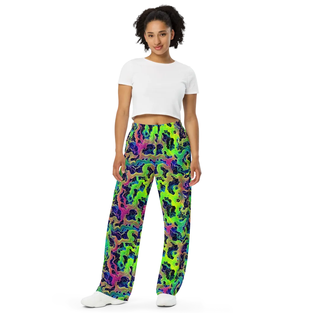 Tidal Metamorphosis on Wide-Leg Pants — Front