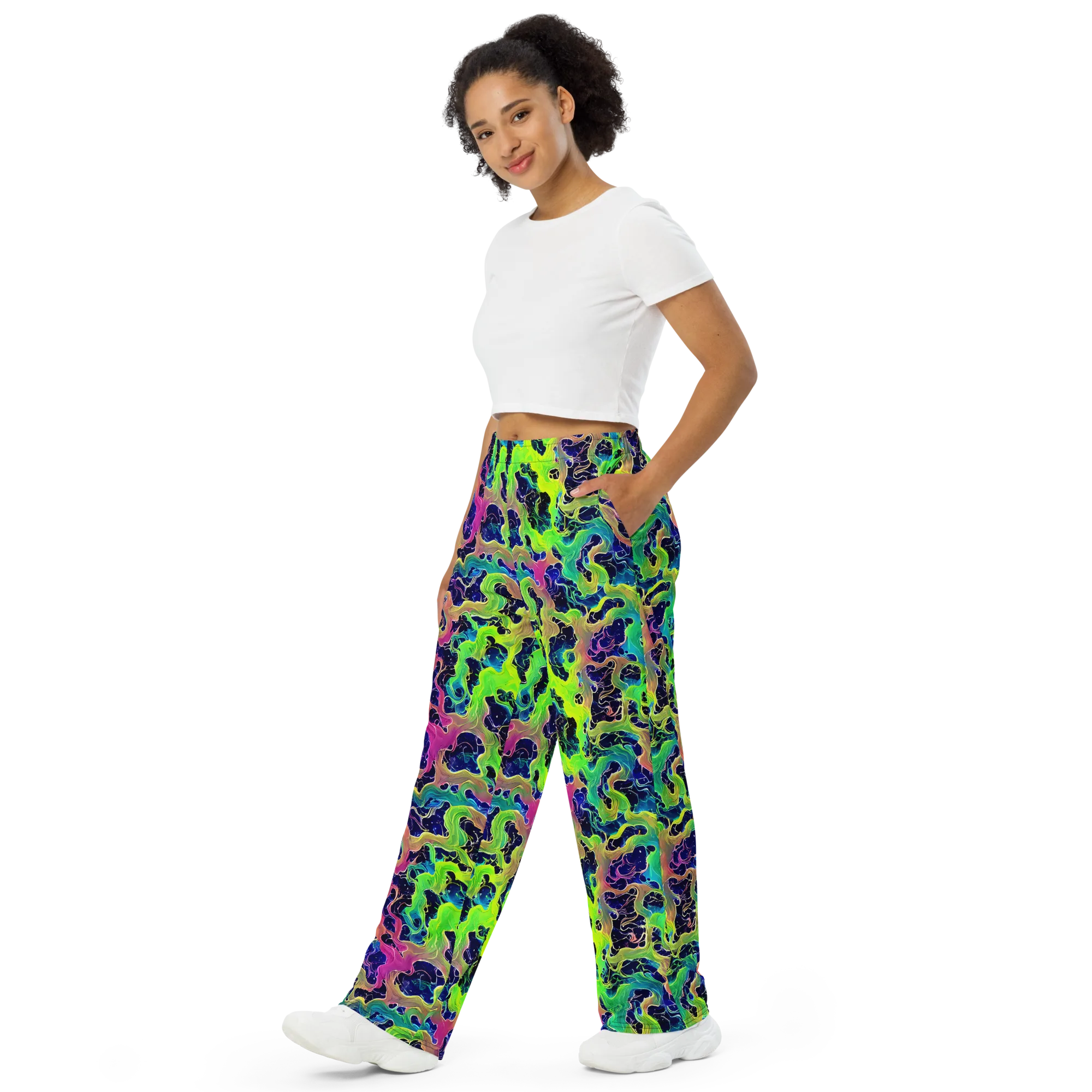 Tidal Metamorphosis on Wide-Leg Pants — Left Front