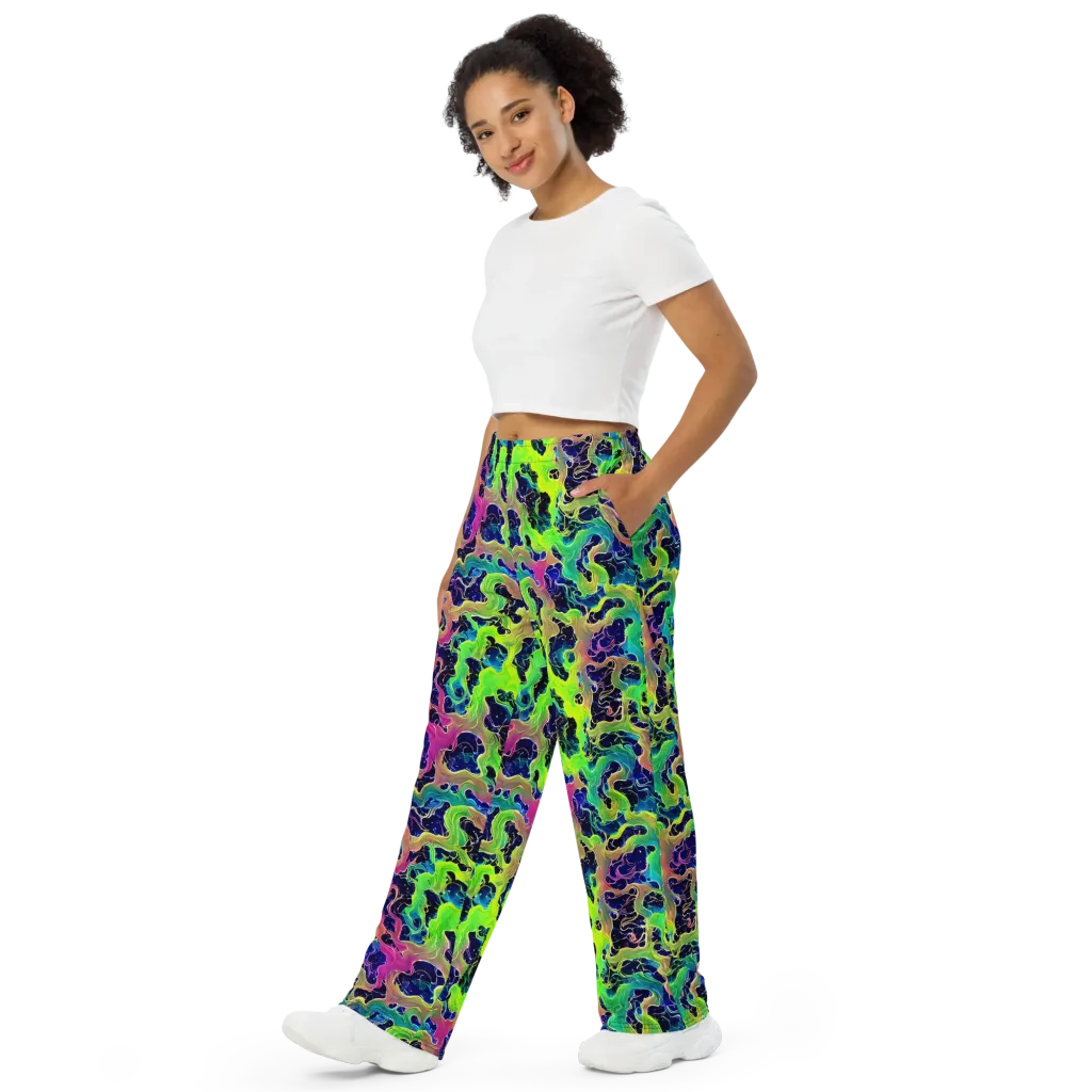 Tidal Metamorphosis on Wide-Leg Pants — Left Front