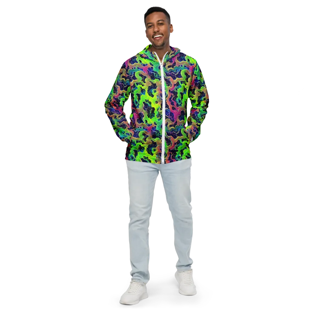 Tidal Metamorphosis on Men's Windbreaker — Front