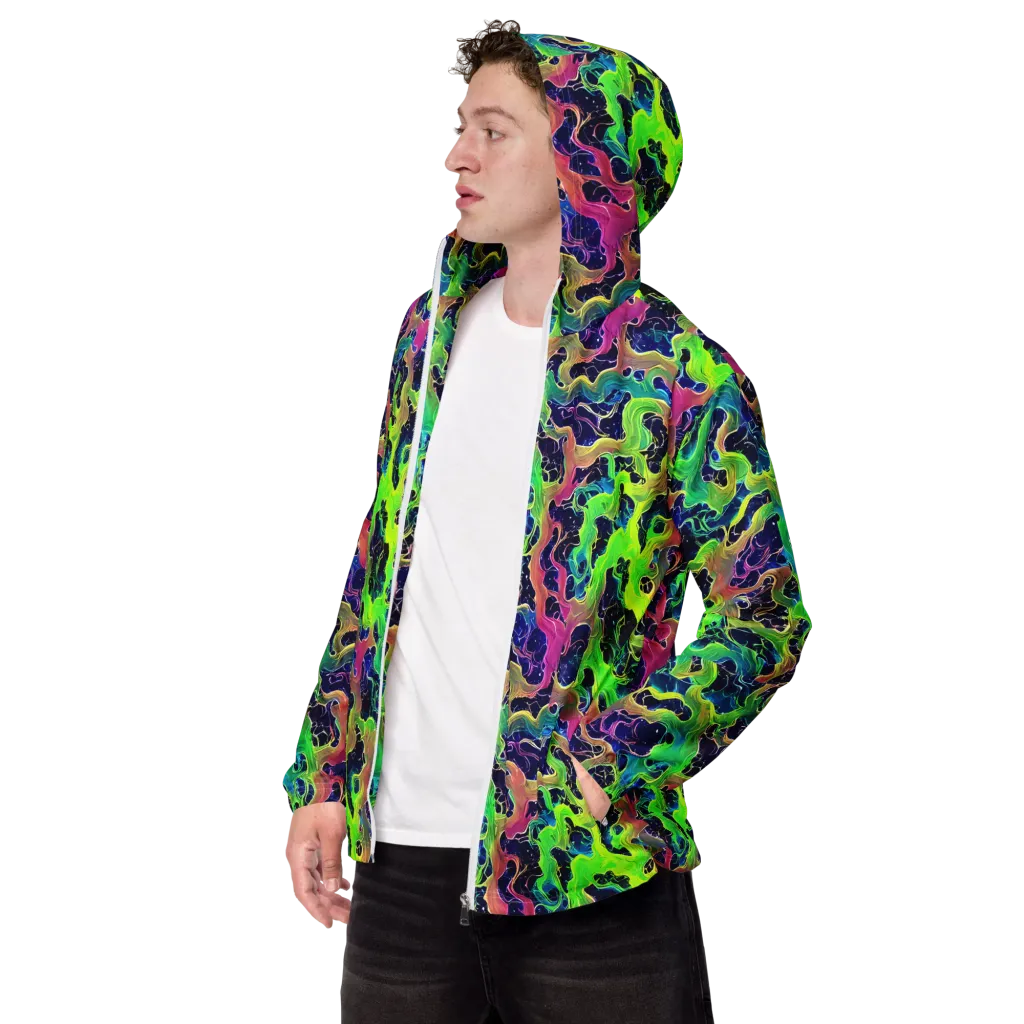 Tidal Metamorphosis on Men's Windbreaker — Left Front