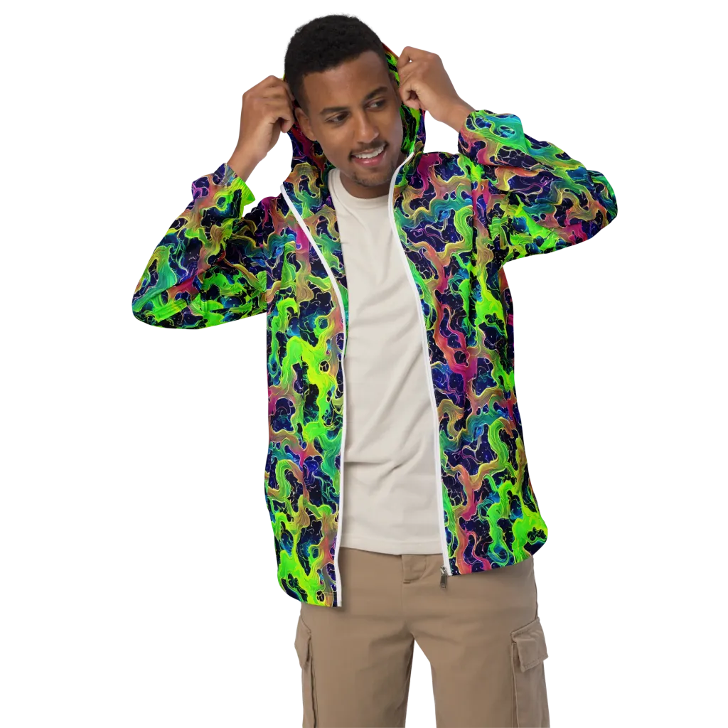 Tidal Metamorphosis on Men's Windbreaker — Front