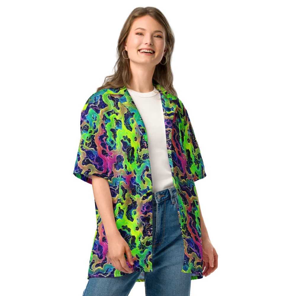 Tidal Metamorphosis on Button Shirt — Front