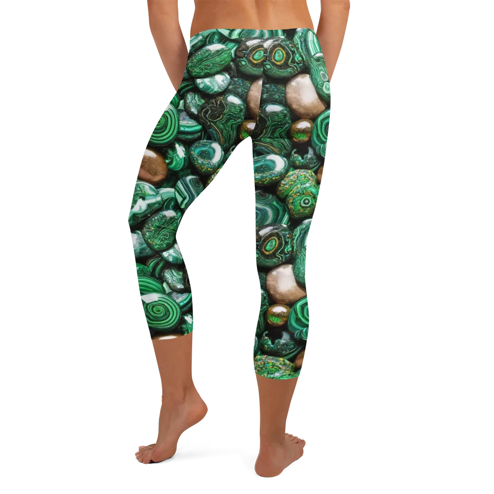 Emerald Alchemy on Capri Leggings — Back