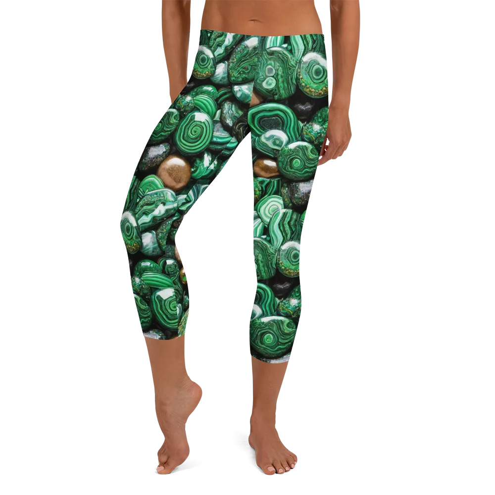 Emerald Alchemy on Capri Leggings — Front