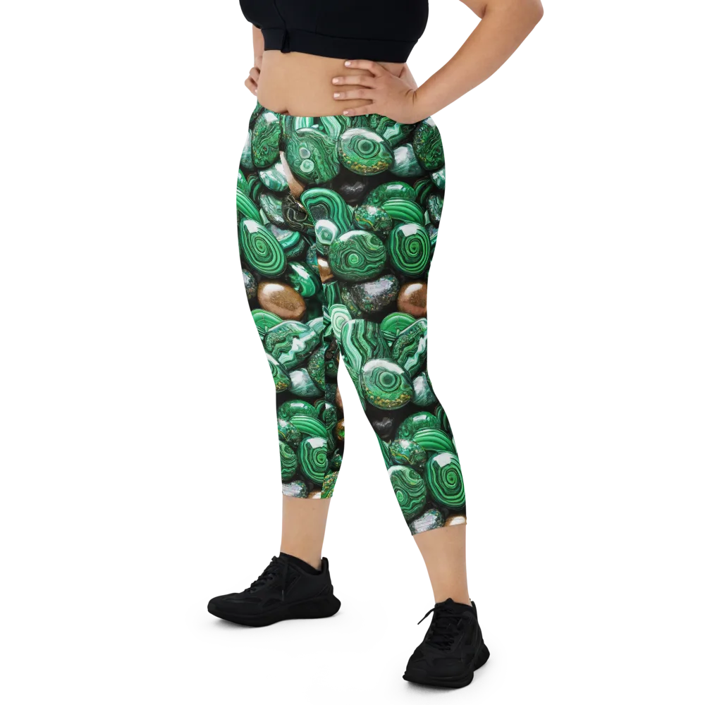 Emerald Alchemy on Capri Leggings — Front
