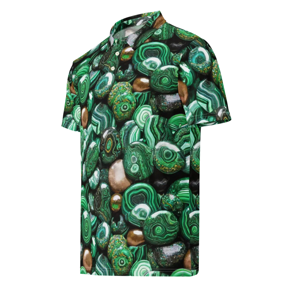 Emerald Alchemy on Men's Slim Fit Polo Shirt — Left Front