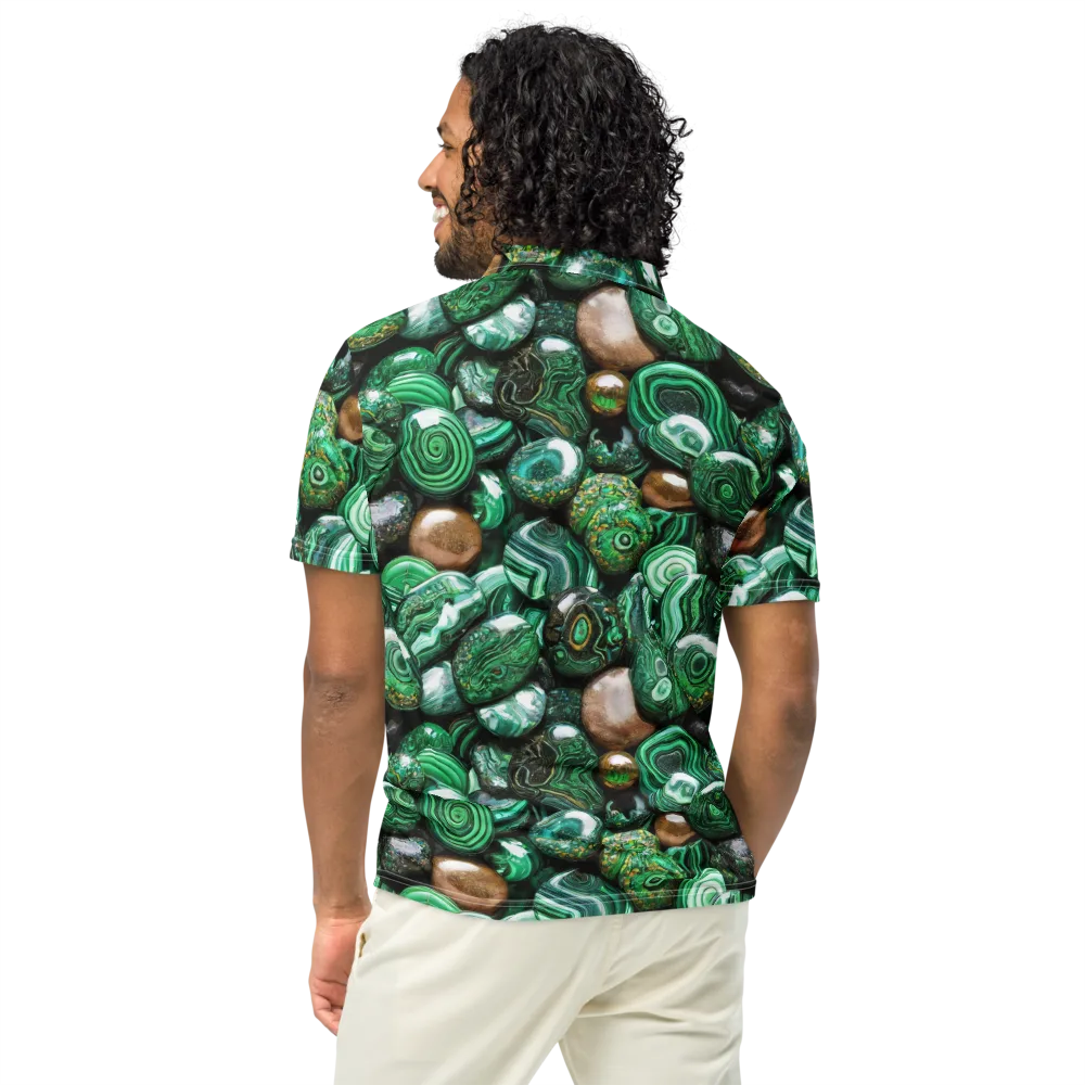 Emerald Alchemy on Men's Slim Fit Polo Shirt — Back