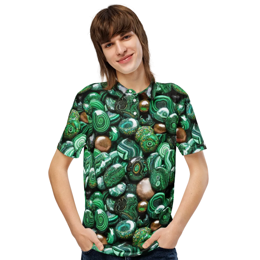 Emerald Alchemy on Men's Slim Fit Polo Shirt — Front