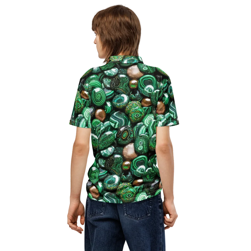 Emerald Alchemy on Men's Slim Fit Polo Shirt — Back