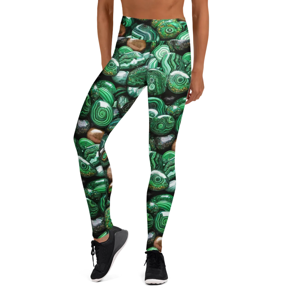 Emerald Alchemy on Yoga Leggings — Front