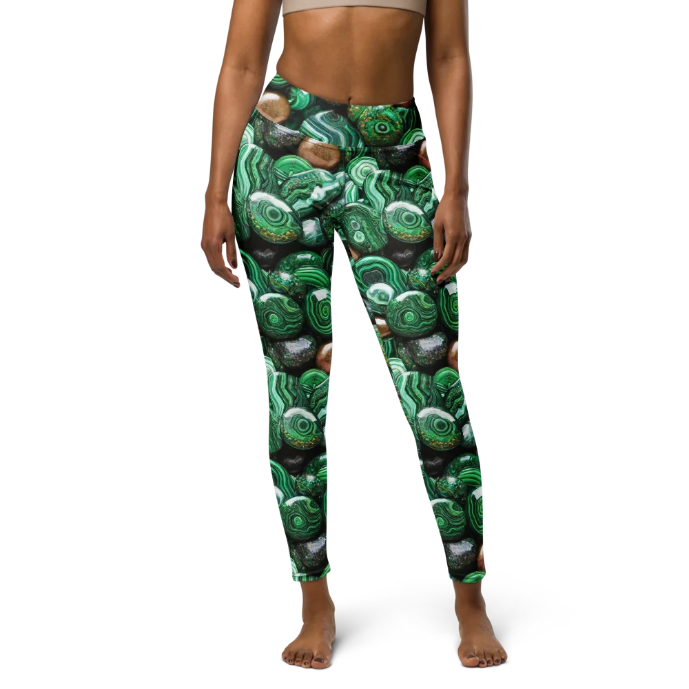 Emerald Alchemy on Yoga Leggings — Front