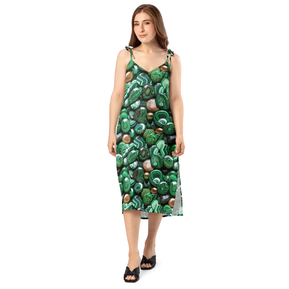 Emerald Alchemy on Slip Dress — Front