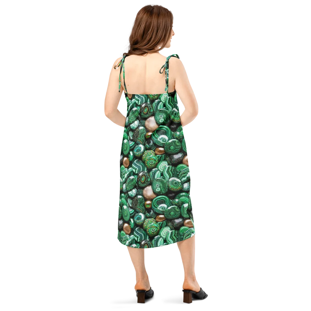 Emerald Alchemy on Slip Dress — Back