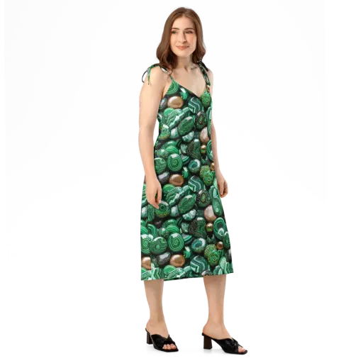 Emerald Alchemy on a Slip Dress