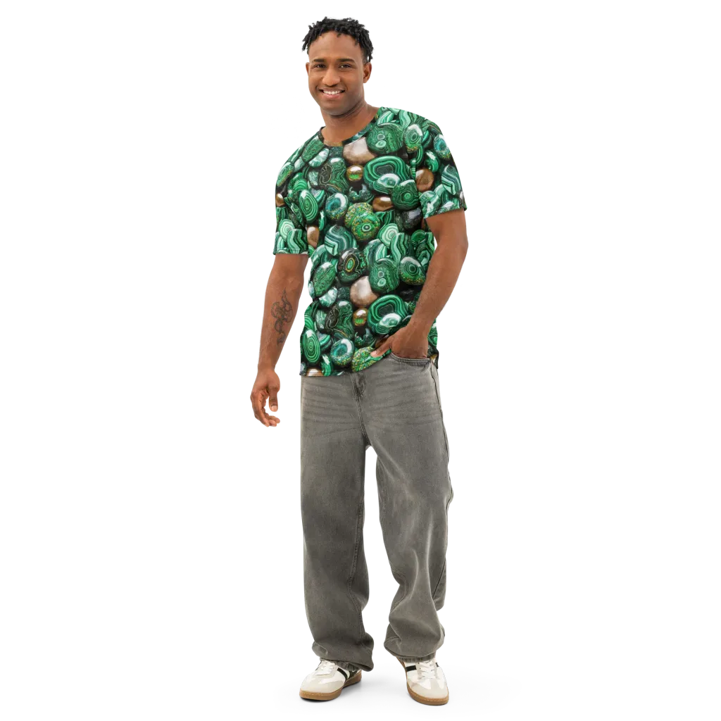 Emerald Alchemy on Men's Cotton Crew Neck T-Shirt — Front