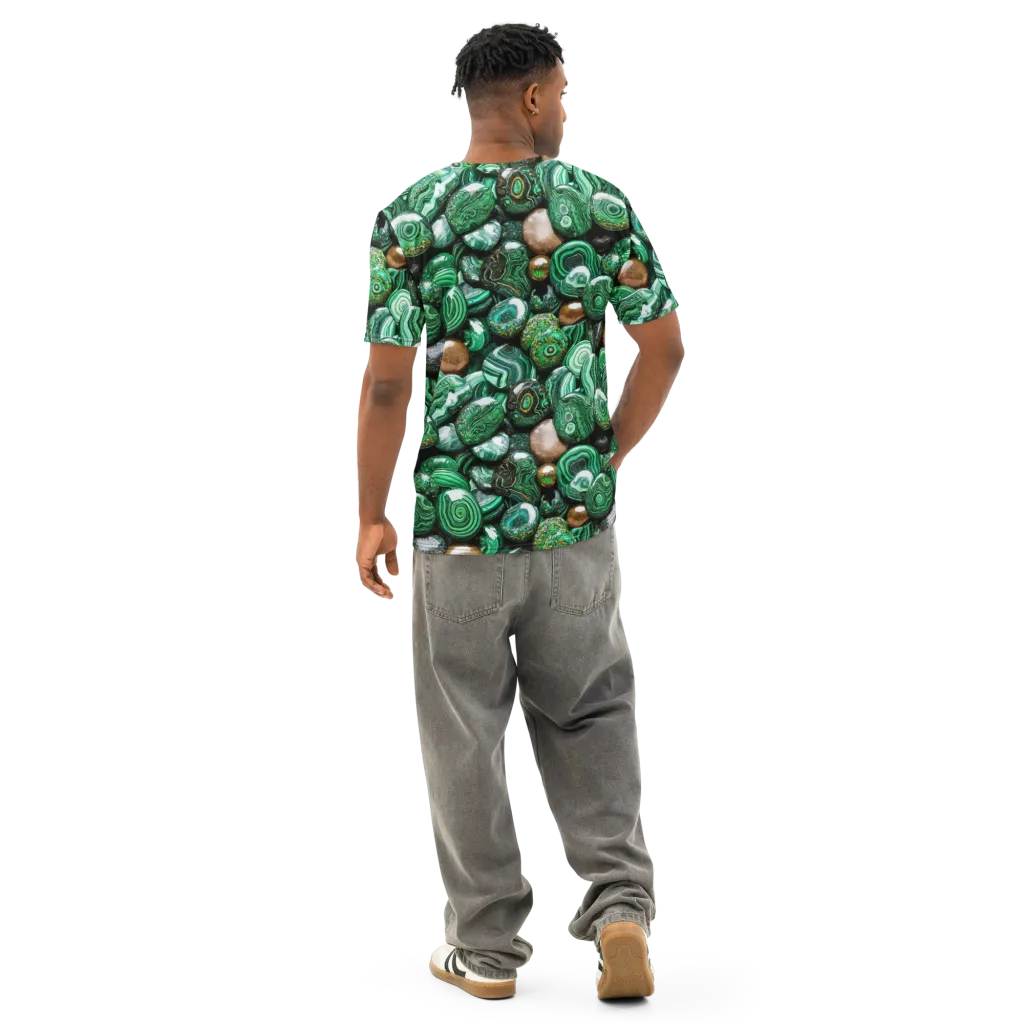 Emerald Alchemy on Men's Cotton Crew Neck T-Shirt — Back