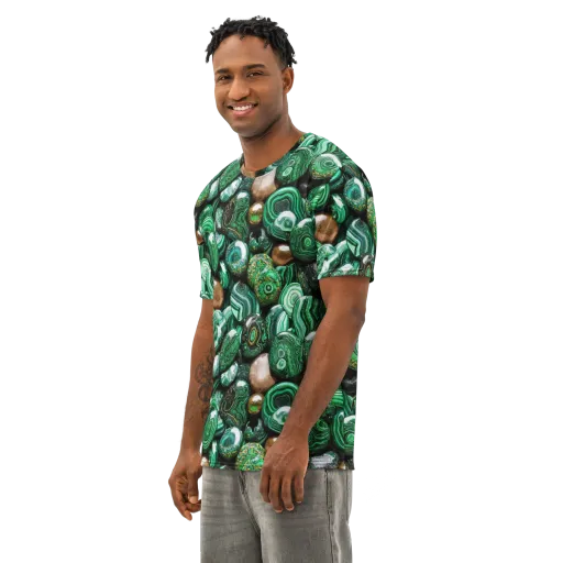 Emerald Alchemy on a Men's Cotton Crew Neck T-Shirt