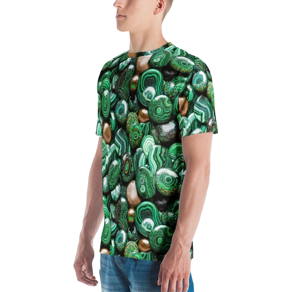 Emerald Alchemy on Men's Crew Neck T-Shirt — Left