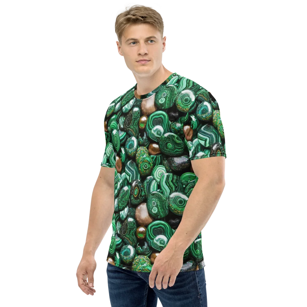 Emerald Alchemy on Men's Crew Neck T-Shirt — Left