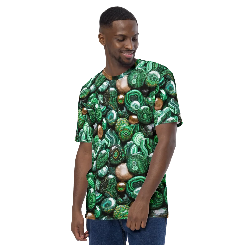 Emerald Alchemy on Men's Crew Neck T-Shirt — Left