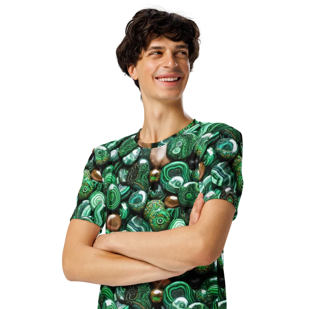 Emerald Alchemy on Men's Crew Neck T-Shirt — Left Front